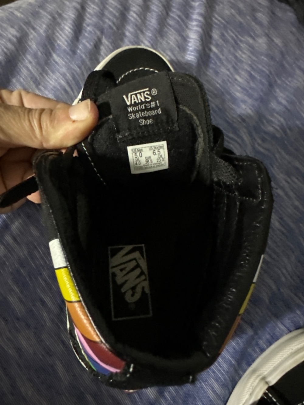 Vans Sk8-Hi Reissue Refract Blk/Tr Wht - Picture 5 of 5